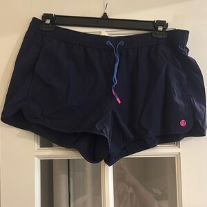 Lilly Pulitzer Blue Athletic Ocean Board Shorts Lightweight Relaxed Fit